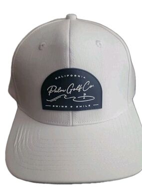 PALM GOLF $35 performance Rainbow Swing & Smile Snapback Hat White one size